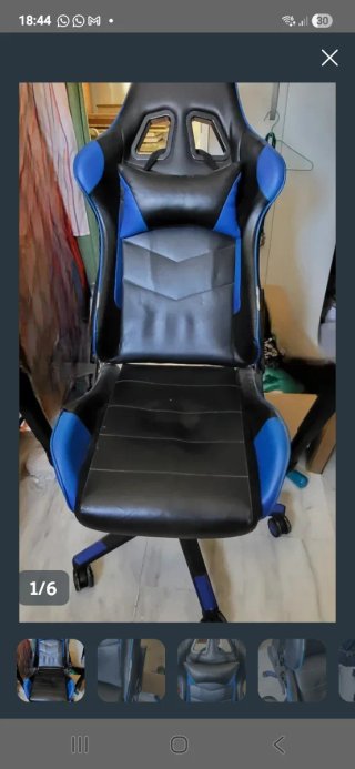 Silla Gaming Negra y Azul