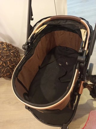 Gran Carrito para perros Loupet beige y marron