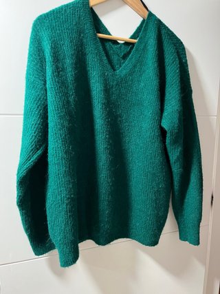 Jersey Morgan verde cuello pico