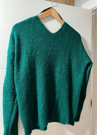 Jersey Morgan verde cuello pico