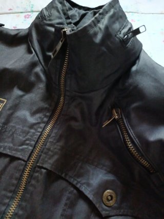 Chaqueta Belstaff Polipiel Negra Talla XL