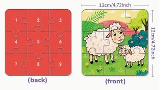 Caja con 4 puzles Infantiles Zoo. Nuevo.