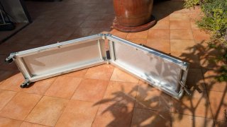 Pasarela de barco en aluminio con pasamanos
