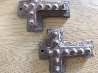 2 Cruces Cerámica Antiguas Decorativas