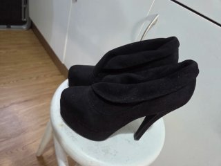 Botines tacón negros talla 37
