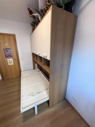 Cama Abatible Horizontal con Armario 90x190 cm