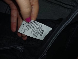 Jeans negros rotos talla L