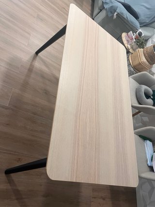 Mesa de comedor madera y metal 140x78