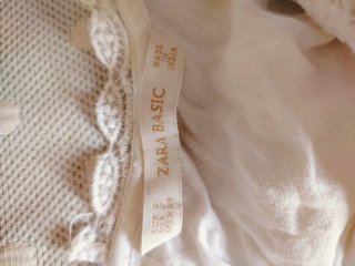 Camisa Zara encaje blanco