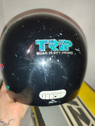 Casco Integral Vintage NZI Negro/Morado