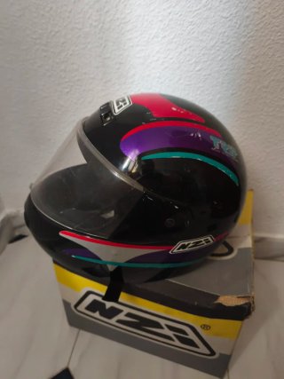 Casco Integral Vintage NZI Negro/Morado