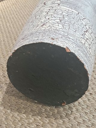 Grande vaso scultura ceramica beige