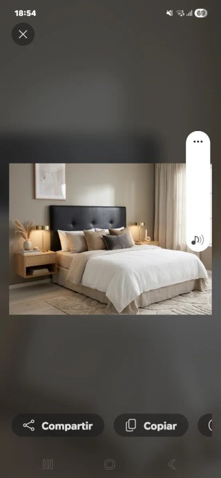 Cabecero de cama polipiel negro 49x158 cm