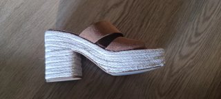 Sandalias Mango Talla 36 Cuña Esparto