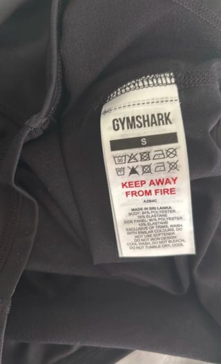 Camiseta Gymshark Negra Manga Corta