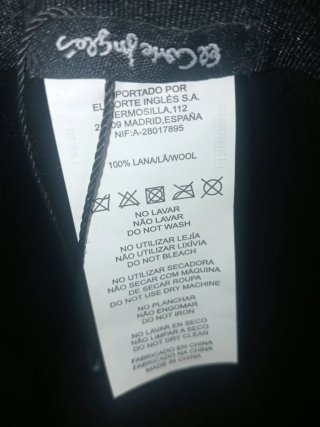 Sombrero ala ancha negro Corte Inglés