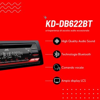 Radio Coche JVC KD-DB622BT Bluetooth