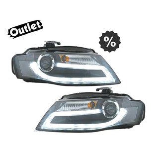 FE FAROS AUDI A4 B8 07-11 LUZ DIURNA LED DRL FONDO NEGRO R14