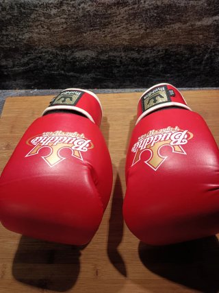 Guantes Boxeo Buddha 12oz Rojo y Blanco