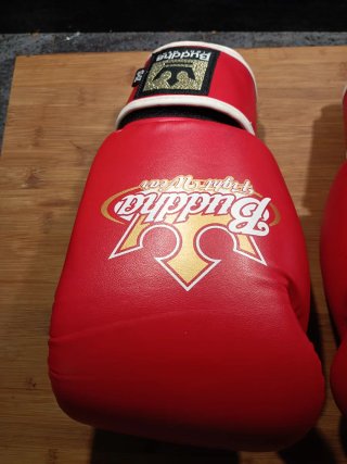 Guantes Boxeo Buddha 12oz Rojo y Blanco