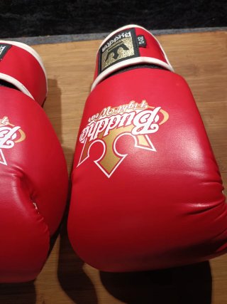 Guantes Boxeo Buddha 12oz Rojo y Blanco