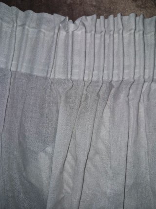 2 Cortinas 1.50m largo ,1.25 ancho Tela  Blanca