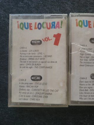 Lote Cassettes ¡Qué Locura! Vol. 1 y Vol. 2