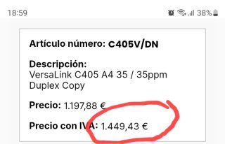 Impresora Multifuncional Xerox VersaLink C405