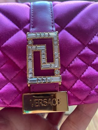 Bolso Versace Rosa y Dorado Nuevo