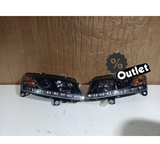 FE FAROS XENON AUDI A6 4F 04-08 LUZ DIURNA REAL FONDO NEGRO