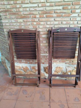 Tumbonas de madera de teca (2 unidades)