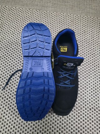 Zapatillas de trabajo negras y azules