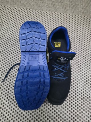 Zapatillas de trabajo negras y azules