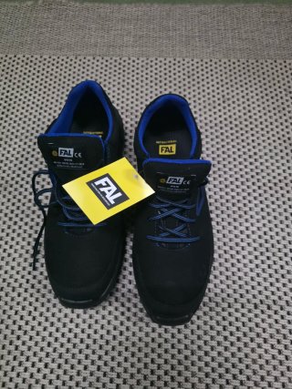 Zapatillas de trabajo negras y azules