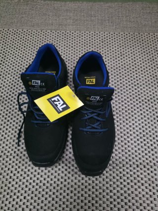Zapatillas de trabajo negras y azules