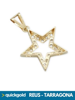 040-03-00811 COLGANTE ORO 18K ESTRELLA CORAZONES