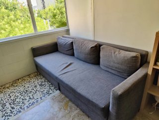 Sofá Cama Ikea Gris Tela