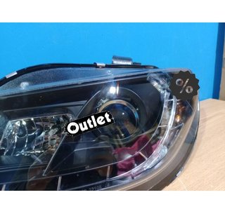 FE FAROS PARA SEAT IBIZA 6J 08-12 LUZ DIURNA LED FONDO NEGRO