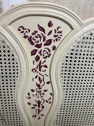 Cómoda, mesita de Noche y cabecero Vintage Floral