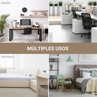 Mesa Escritorio 120x60 Acero Ajustable Negro