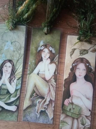 Marcapáginas con ilustraciones de hadas