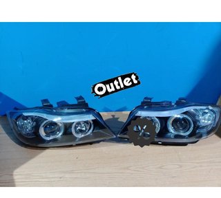 FE FAROS BMW E90 E91 05-08 OJOS ANGEL LED CCFL FONDO NEGRO R