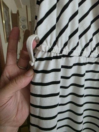 Vestido BOSKE Rayas Blanco y Negro Talla M/L