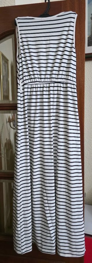 Vestido BOSKE Rayas Blanco y Negro Talla M/L