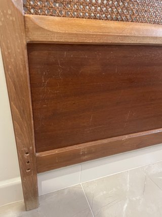 Cabecero Ratán y Madera cama 135