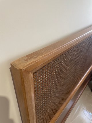 Cabecero Ratán y Madera cama 135