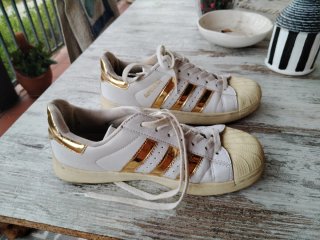 Adidas Superstar Donna Oro Bianco Tg 41