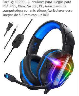 Fachixy FC200 Auriculares Gaming PS4/PS5/Xbox/Swit