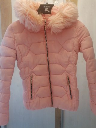 Chaqueta Invierno Rosa con Gorro Peludo
