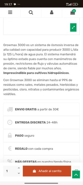 GrowMax Water 3000 Osmosis